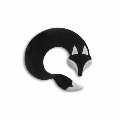 Noah The Fox Verwarmd nekkussen - Zwart