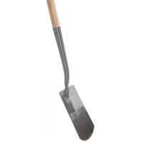 Spade 16 cm blank met houten steel 76 cm - thumbnail