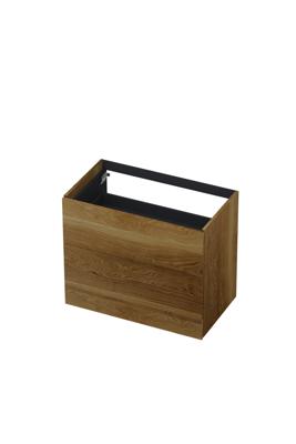 INK - Onderkast 2 Laden Push To Open 65cm Massief Eiken - 800x450x650 Mm - Massief Eiken Ash Grey