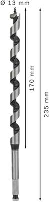 Bosch Accessories 2608597627 Slangenboor 13 mm Gezamenlijke lengte 235 mm Zeskant schacht 1 stuk(s) Bosch Accessories 2608597627 Slangenboor 13 mm Gezamenlijke lengte 235 mm Zeskant schacht 1 stuk(s)