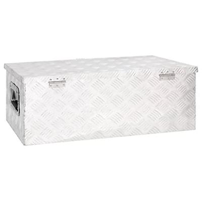 Opbergbox 80x39x30 cm aluminium zilverkleurig Opbergbox 80x39x30 cm aluminium zilverkleurig
