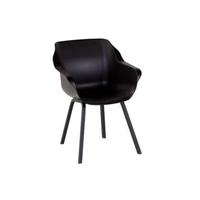 Hartman Tuinstoel 'Sophie' met armleuning, kleur Zwart - thumbnail