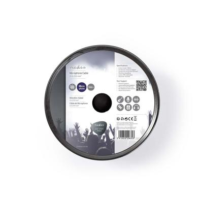 Microfoonkabel | 2x 0.12 mm² | Koper | 100.0 m | Rond | PVC | Donkergrijs | Rol