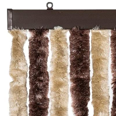 VidaXL Vliegengordijn 118x220 cm chenille beige en lichtbruin VidaXL Vliegengordijn 118x220 cm chenille beige en lichtbruin