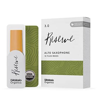 D'Addario Woodwinds ODJR1030 Organic Reserve altsaxofoonrieten, 3.0, 10-pack D'Addario Woodwinds ODJR1030 Organic Reserve altsaxofoonrieten, 3.0, 10-pack