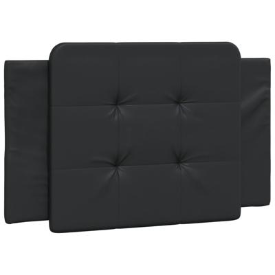 Bedframe met hoofdbord kunstleer zwart 80x200 cm - thumbnail