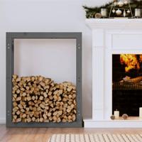 VidaXL Haardhoutrek 80x25x100 cm massief grenenhout grijs - thumbnail