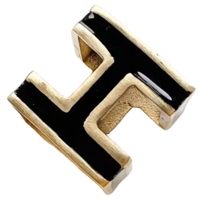 Servetring Goud - Servetring Kerst - Tafeldecoratie Kerst - Kerstdecoratie Tafel - Donna, 1 st. - Metaal - Zwart - thumbnail