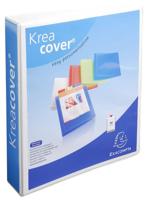 Exacompta Personaliseerbare ringmap Kreacover 4 ringen van 50 mm, rug van 7 cm, wit - thumbnail