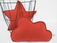 Betulli Sierkussens Wolk en Ster Steenrood (2-stuks) - thumbnail