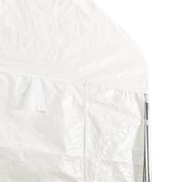 Prieel met dak 11,15x2,28x2,69 m polyetheen wit - thumbnail