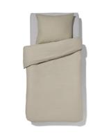 HEMA Dekbedovertrek 140x200/220cm zacht katoen grijs groen (groen) - thumbnail