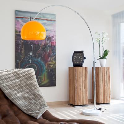 Artistiq Vloerlamp 'Duco' 208cm, kleur Oranje Artistiq Vloerlamp 'Duco' 208cm, kleur Oranje