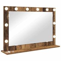 VidaXL Schmink spiegel rechthoekig met spiegel oudhout 80 x 55 x 18 cm - thumbnail