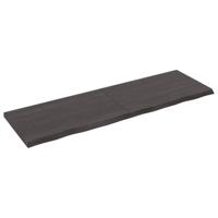 Tafelblad 160x50x(2-4)cm behandeld eikenhout donkerbruin - thumbnail
