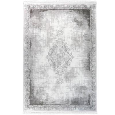 Merinos - Retro Acryl Vloerkleed - Klassiek Design - Grijs-80 x 150 cm