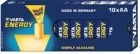 Varta ENERGY AA Value Pack 10 AA batterij (penlite) Alkaline 2.8 Ah 1.5 V 10 stuk(s) - thumbnail