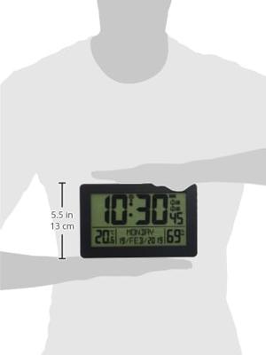 TFA Dostmann 60.2557.01 Zendergestuurd Zendgestuurde klok 206 mm x 30 mm x 130 mm Zwart Groot display TFA Dostmann 60.2557.01 Zendergestuurd Zendgestuurde klok 206 mm x 30 mm x 130 mm Zwart Groot display