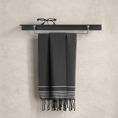 Planchet met Handdoekrek Geesa Leev 60 cm Zwart Chroom