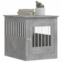 VidaXL Hondenbench 64,5x80x71 cm bewerkt hout betongrijs - thumbnail