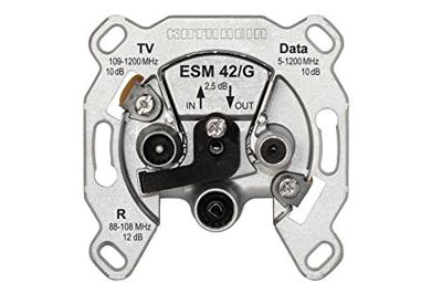 Kathrein ESM 42/G Antennedoos Data, TV, FM Inbouw (in muur) Loop-through outlet