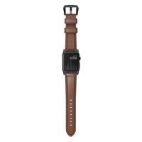 Nomad traditioneel leren bandje Apple Watch 42 / 44 mm bruin / zwart - thumbnail
