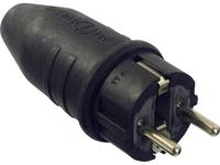 AS Schwabe 61412 Stekker met randaarde Massief rubber 230 V Zwart IP44 - thumbnail