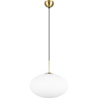 Elegante LED Hanglamp - Rond. 40cm - Mat Messing Metaal - E27 Fitting - thumbnail