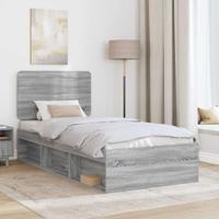 Bedframe Grijs Sonoma 75 x 190 cm Massief grenenhout - thumbnail