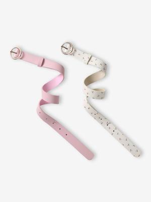 Set van 2 riemen voor meisjes rozen