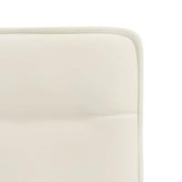 Eetkamerstoelen 4 st fluweel crèmekleurig - thumbnail