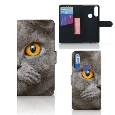 Telefoonhoesje | Met pasjeshouder | Alcatel 1S 2020 Britse Korthaar Telefoonhoesje | Met pasjeshouder | Alcatel 1S 2020 Britse Korthaar