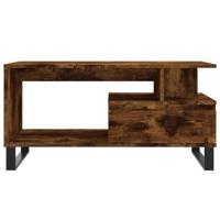Salontafel 90x49x45 cm bewerkt hout gerookt eikenkleurig - thumbnail