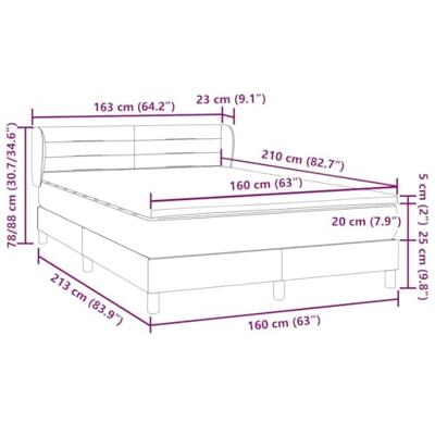 Boxspring met matras fluweel zwart 160x210 cm