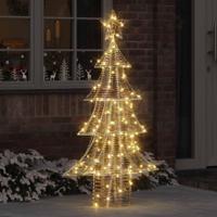 VidaXL Kerstboom met 160 led warmwit 150 cm pet - thumbnail