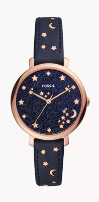 Horlogeband Fossil ES4521 Leder Blauw 14mm Horlogeband Fossil ES4521 Leder Blauw 14mm