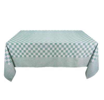 Toalha de Mesa Verde e Branca Xadrez 140x240cm 100% Algodão - Treb WS