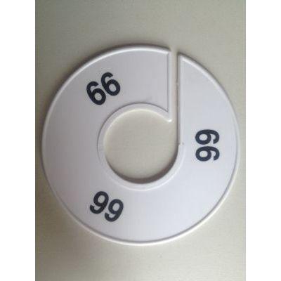 Maatring 11 cm wit/zwart 66