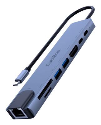 Hub USB CoolBox COO-DOCK-C-81 Grijs 100 W Hub USB CoolBox COO-DOCK-C-81 Grijs 100 W