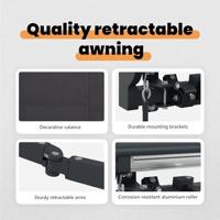 VidaXL Inklapbaar zonnescherm antraciet 350 x 250 cm - thumbnail