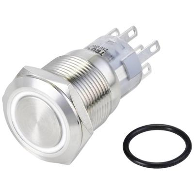 TRU COMPONENTS TC-10090988 LAS1-AGQ-22ZE/W/24V/S Vandalismebestendige druktoets 250 V/AC 3 A 2x aan/aan Continu Wit IP65 1 stuk(s)