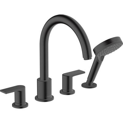 Hansgrohe Badrandmengkraan Vernis Shape 4-Gats Mat Zwart Hansgrohe Badrandmengkraan Vernis Shape 4-Gats Mat Zwart