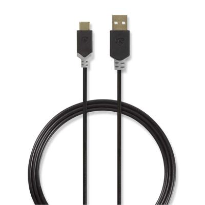 Kabel USB 2.0 | Type-C male - A male | 1,0 m | Antraciet