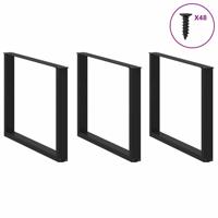 Bartafelpoten 2 st U-vormig 40x(100-101) cm staal zwart - thumbnail