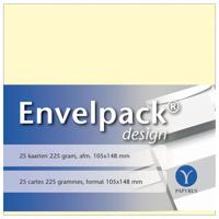 Enkele kaart Papyrus Envelpack Design A6 105x148mm ivoor 894420 set van 25 | 10 stuks - thumbnail
