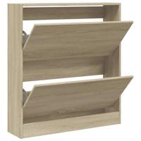 Schoenenkast 80x21x87,5 cm bewerkt hout sonoma eikenkleurig - thumbnail