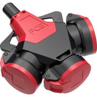 PC Electric 253712-src 3-voudige koppeling Rubber 250 V Rood IP54 - thumbnail