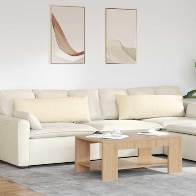 VidaXL Sofa kussens 2 stuks crème 120 x 40 cm cordstof