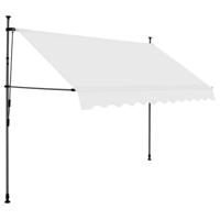 Luifel handmatig uittrekbaar met LED 300 cm crme - thumbnail