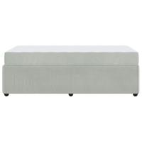 Bedframe met matras met matras Lichtgrijs 90 x 190 cm Fluweel - thumbnail